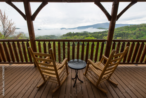 Tablou pe pânză Smokey Mountains Cabin