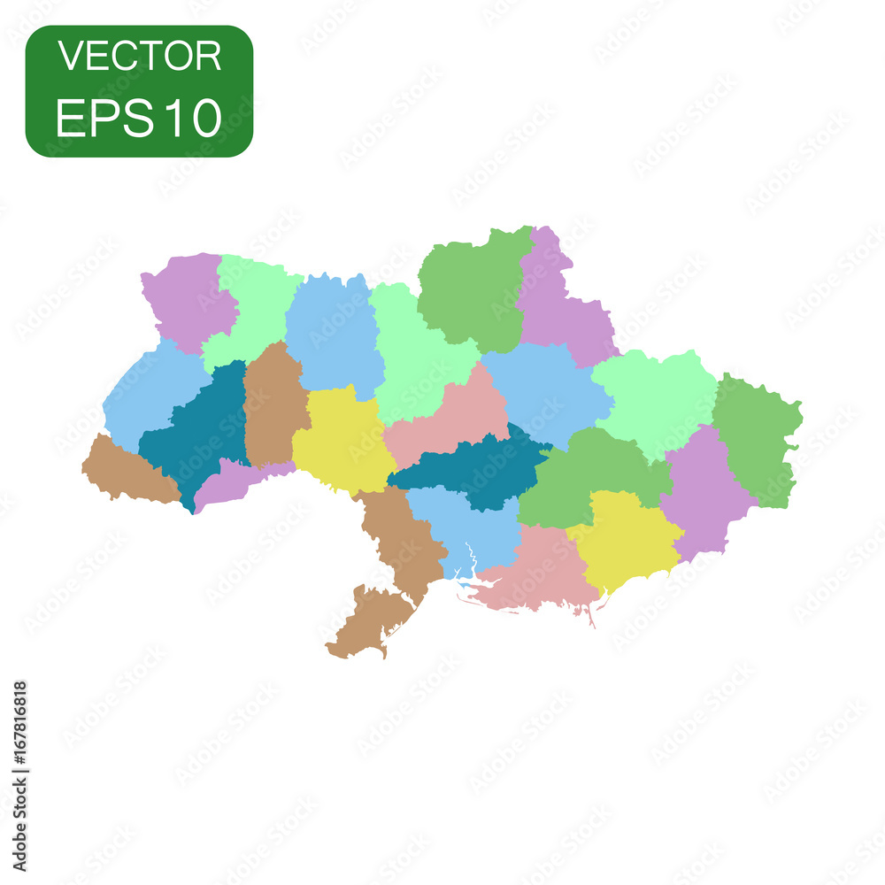 Ukraine map icon. Business cartography concept Ukraine pictogram. Vector illustration on white background.