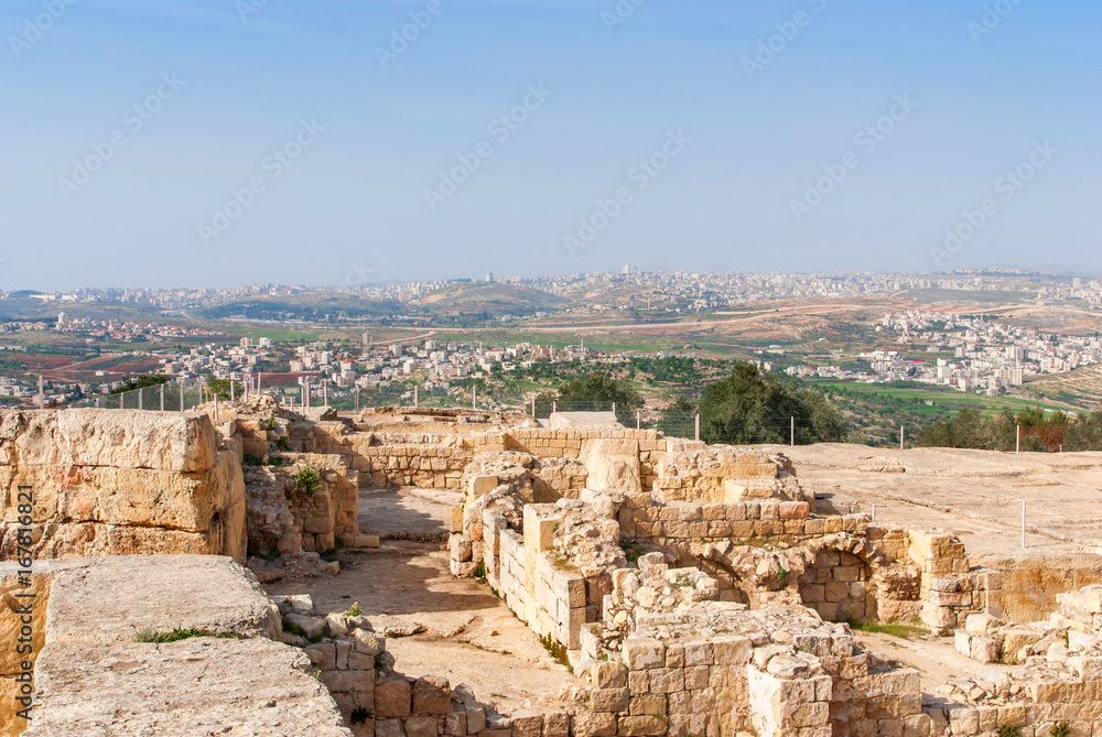 Tomb of the Prophet Samuel, near Jerusalem in Judea Desert,