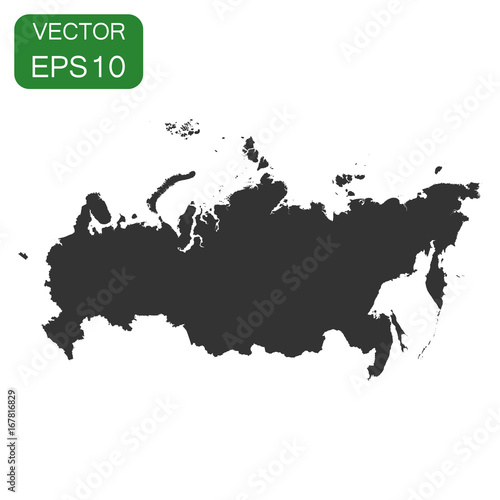 Russia map icon. Business cartography concept Russian Federation pictogram. Vector illustration on white background.