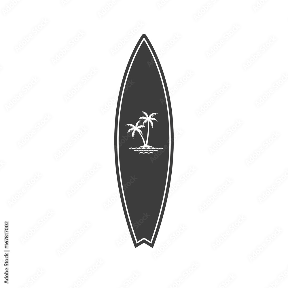 Surf board illustration. Vector. Surf board illustration. Vector.
