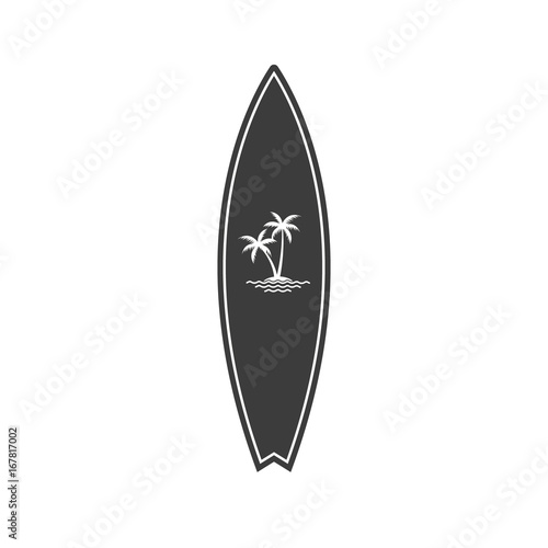 Surf board illustration. Vector.
