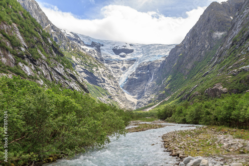 The river from the glacier in Norway