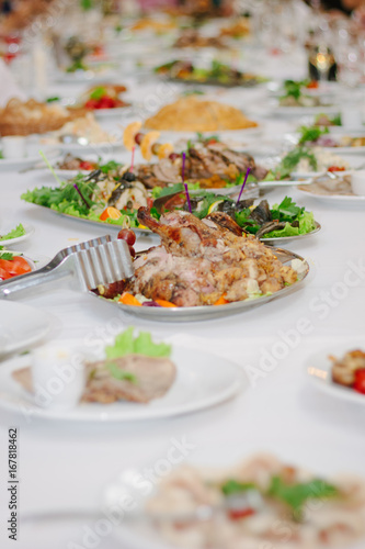 a catering table