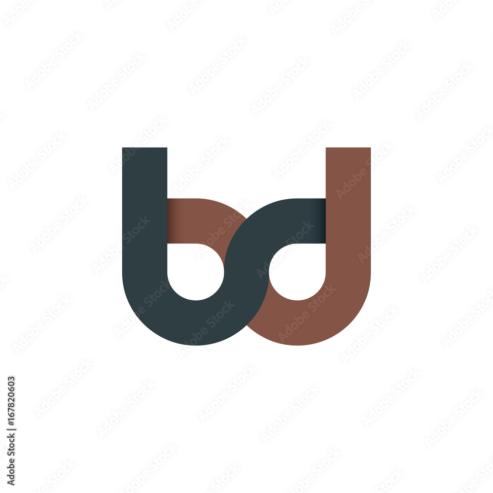 Initial Letter BD Rounded Lowercase Logo Initial Letter BD Rounded Lowercase Logo