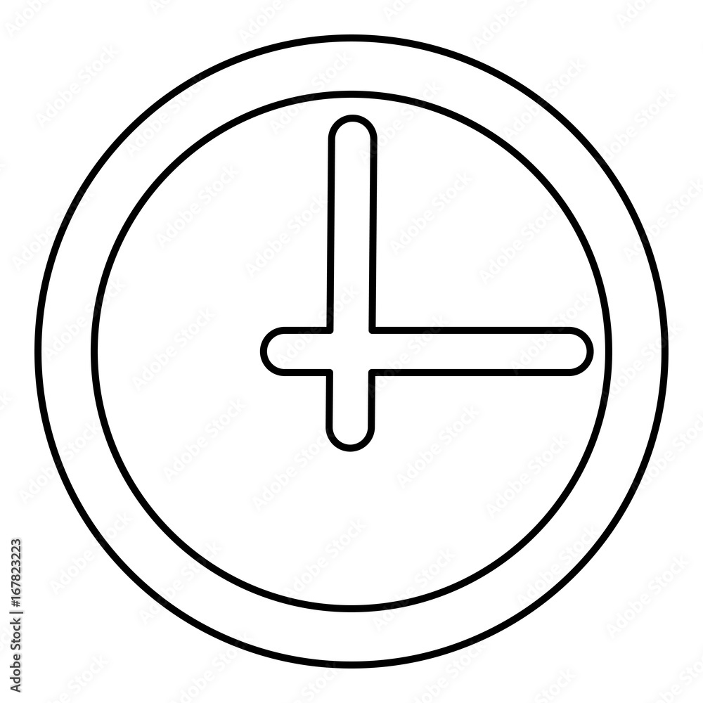 Clock black color icon . Clock black color icon .