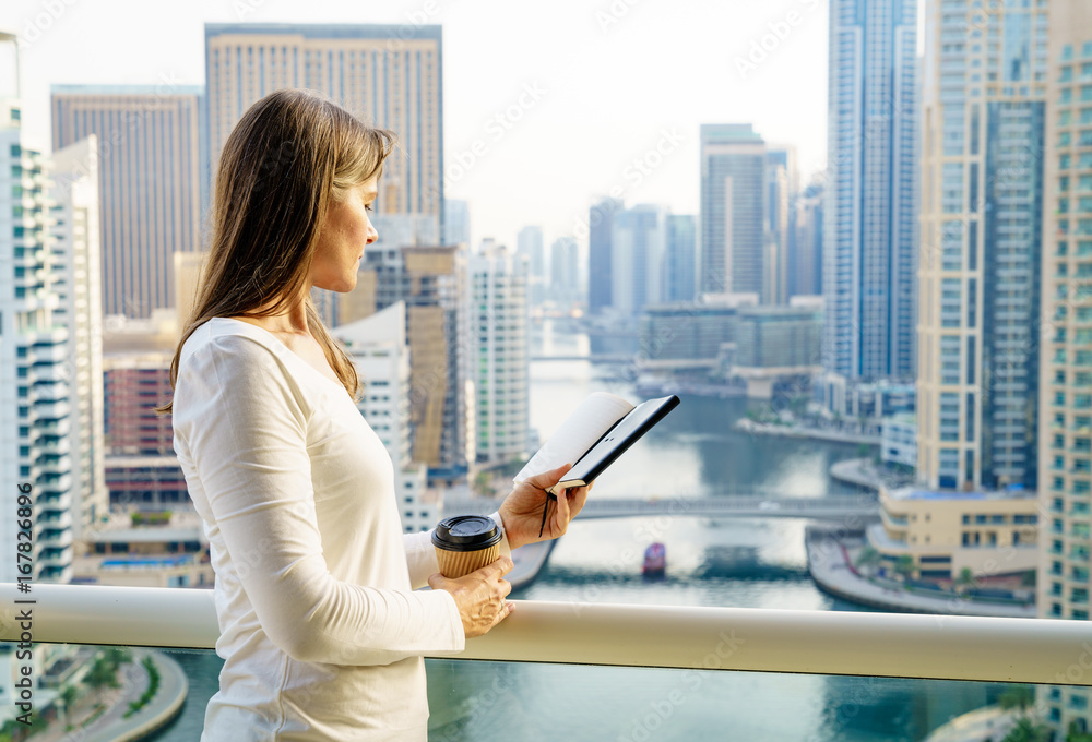 Fototapeta premium Relaxing on a balcony with a view