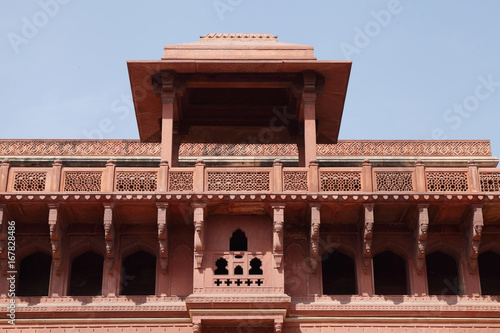 Beautifully carved upper level in Jhangir Palace