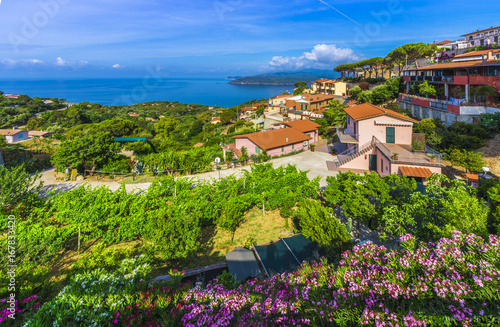 View of Capoliveri village, Elba island, Tuscany.