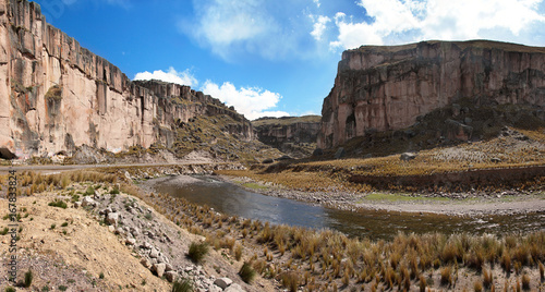 Macusani river gorge in Macusani district, Puno departement, southern Peru