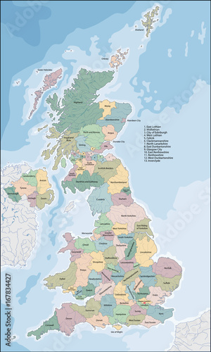 Map of United Kingdom photo
