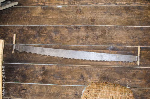 Old crosscut saw
