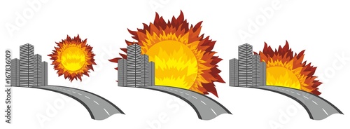 city Logo with the sun.