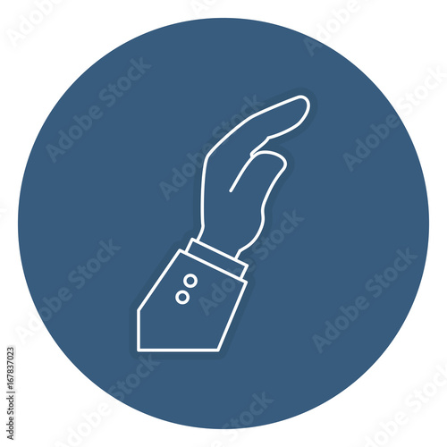 Hand asking isolated icon vector illustration design