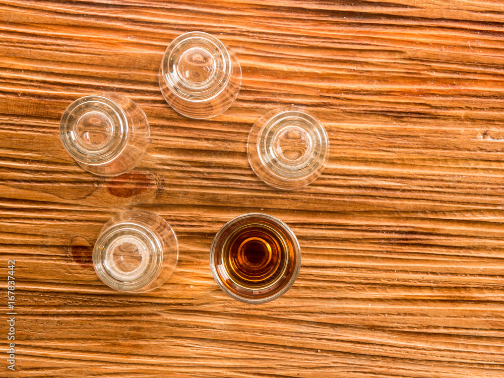 Whisky shot glass with reflections Whisky shot glass with reflections