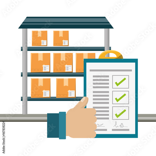 warehouse checklist and thumb up