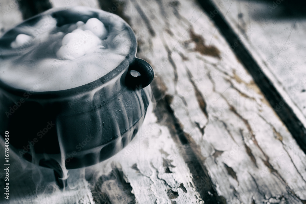 Fototapeta premium Halloween: Witch's Cauldron Bubbles Over