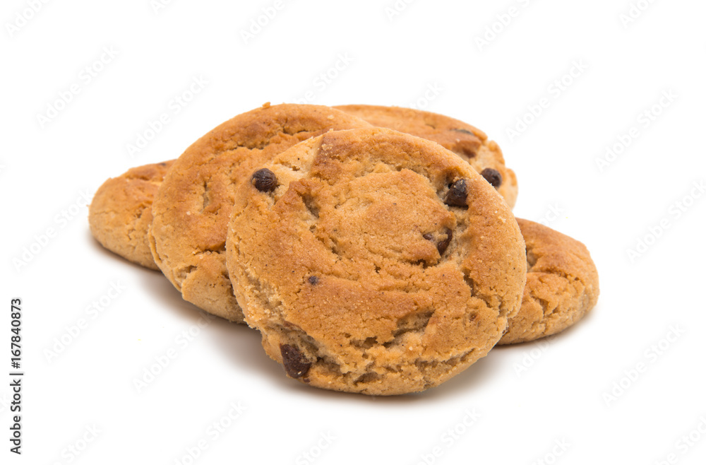 Biscuits with chocolate isolated Biscuits with chocolate isolated
