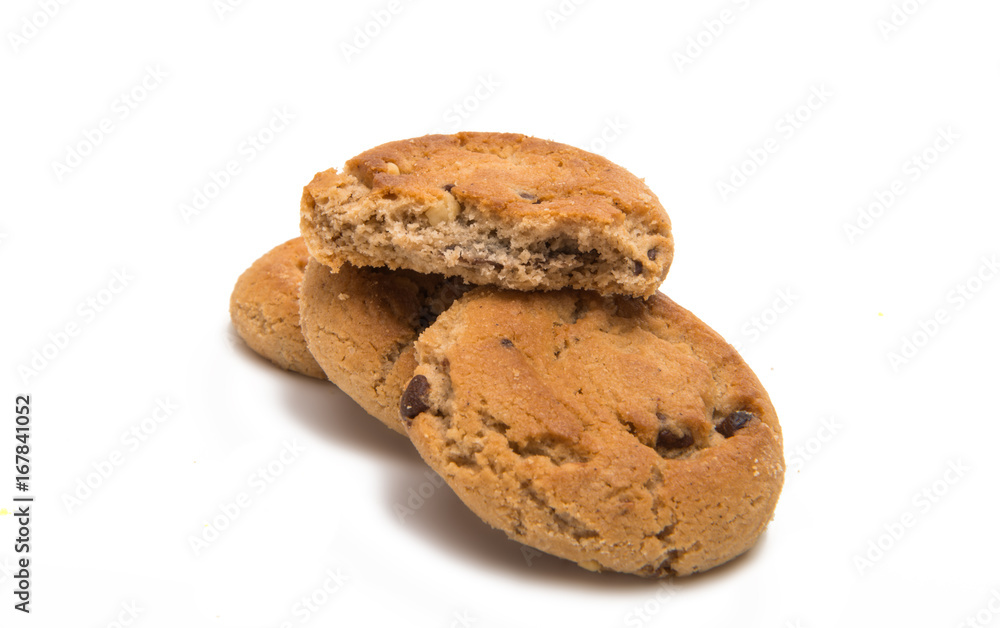 Biscuits with chocolate isolated Biscuits with chocolate isolated