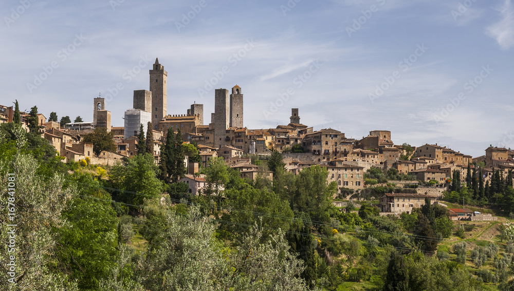 View of San Gimignano towers, Italy