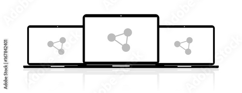 Laptop Banner - Netzwerk