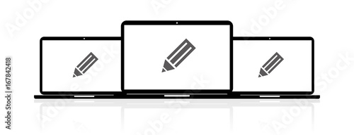 Laptop Banner - Stift bearbeiten