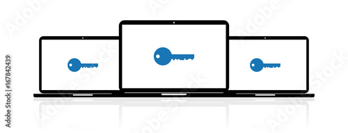 Laptop Banner - Schlüssel