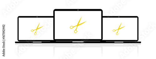 Laptop Banner - Schere
