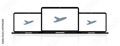 Laptop Banner - Flugzeug Reise
