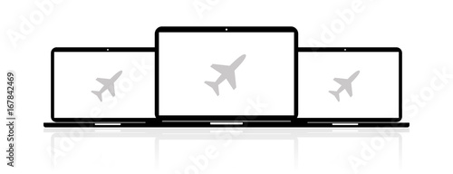 Laptop Banner - Flugzeug