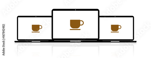Laptop Banner - Kaffeetasse