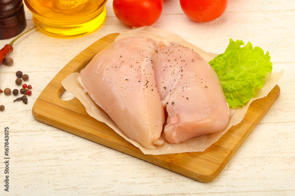 Raw chicken breast