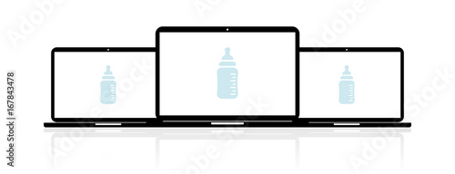 Laptop Banner - Babyflasche