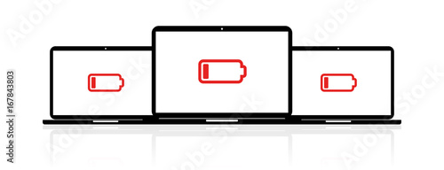 Laptop Banner - Batterie leer