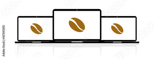 Laptop Banner - Kaffeebohne