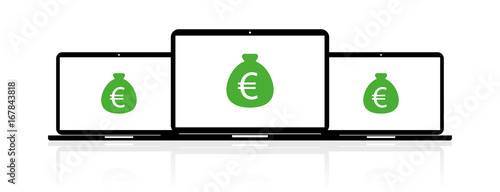 Laptop Banner - Geldsack Euro