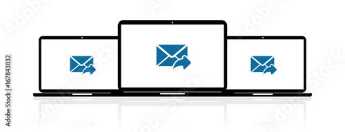 Laptop Banner - E-Mail Antwort