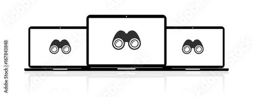 Laptop Banner - Fernglas