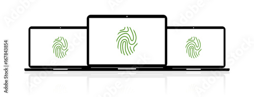 Laptop Banner - Fingerabdruck