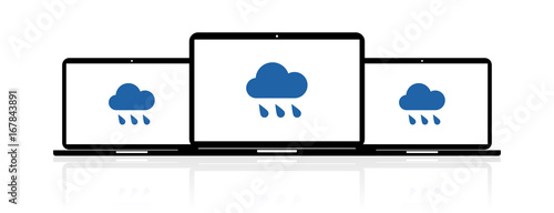 Laptop Banner - Regenwolke