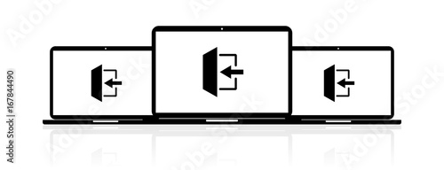 Laptop Banner - Abmelden