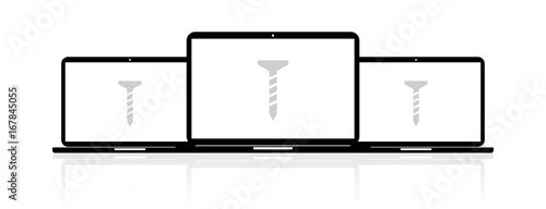Laptop Banner - Schraube