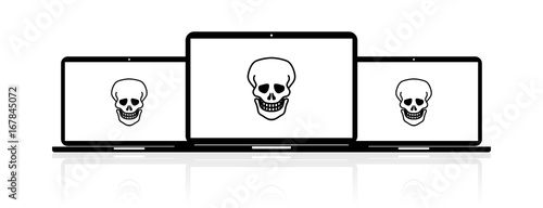 Laptop Banner - Totenkopf