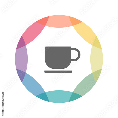 farbiges Icon - Kaffeetasse