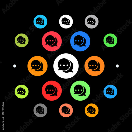 Modernes UI design - Sprechblasen