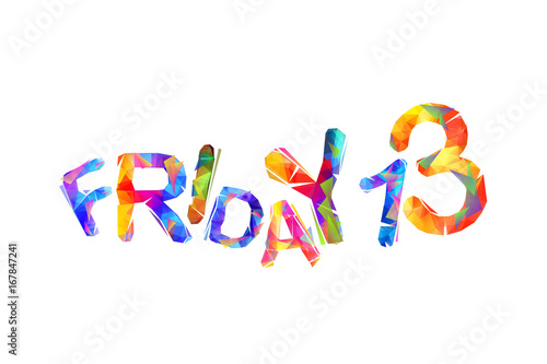 Friday 13. Vector itriangular letters