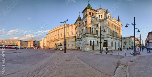 Freedom Square (Plac Wolności) in the city of Lodz (Łódź), Poland