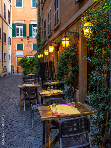 View of old cozy street in Rome, Italy © Ekaterina Belova
