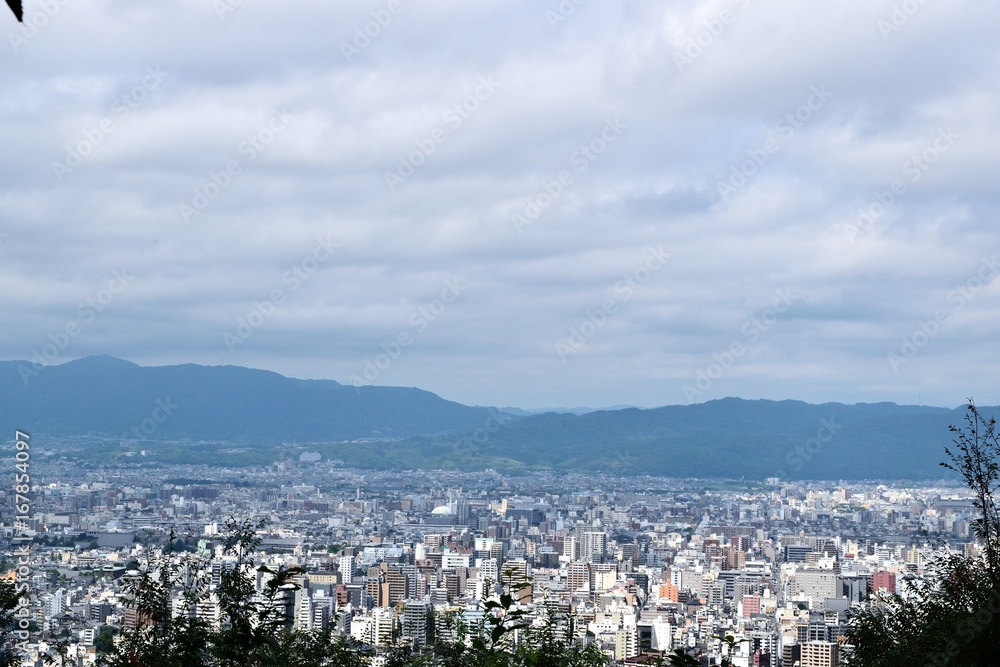 将軍塚からの京都市内眺望