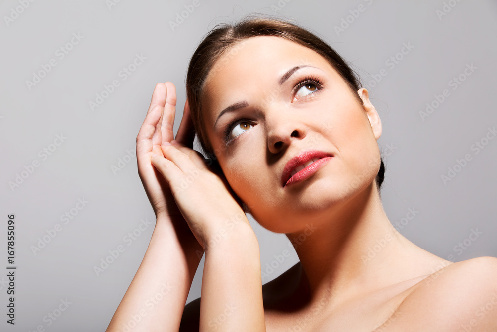 Beautiful face of young woman Beautiful face of young woman